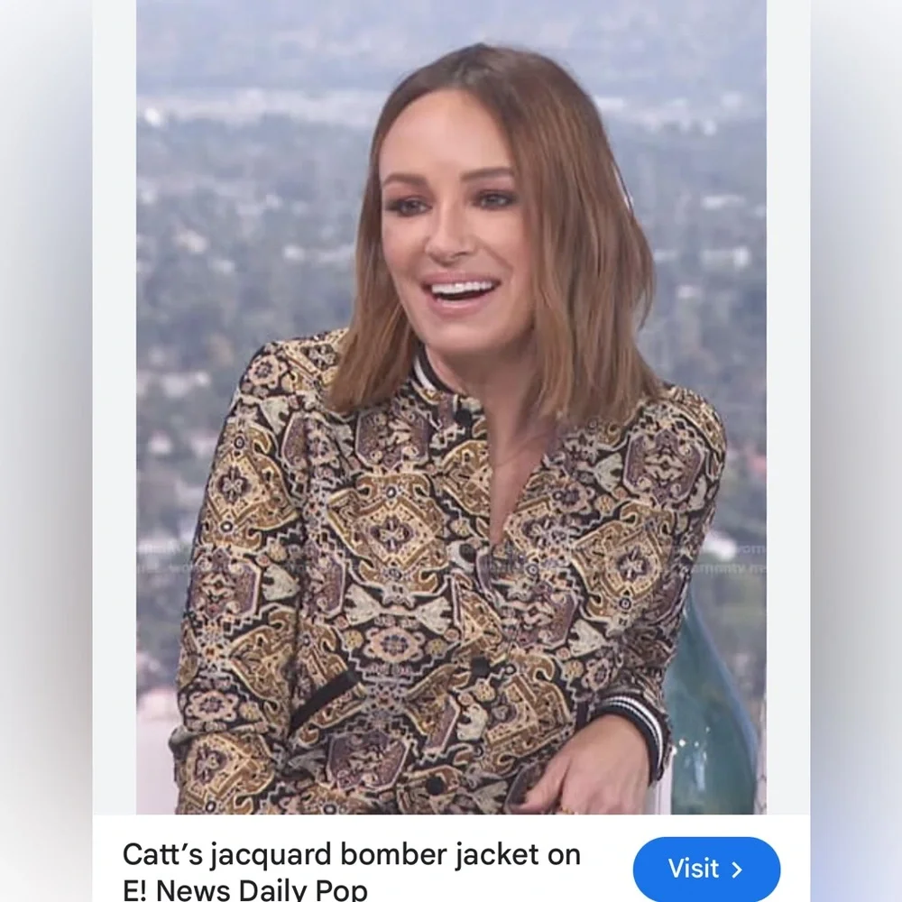 Maje - BASLIRA TAPESTRY-INSPIRED JACQUARD BOMBER JACKET - Picture 5 of 14